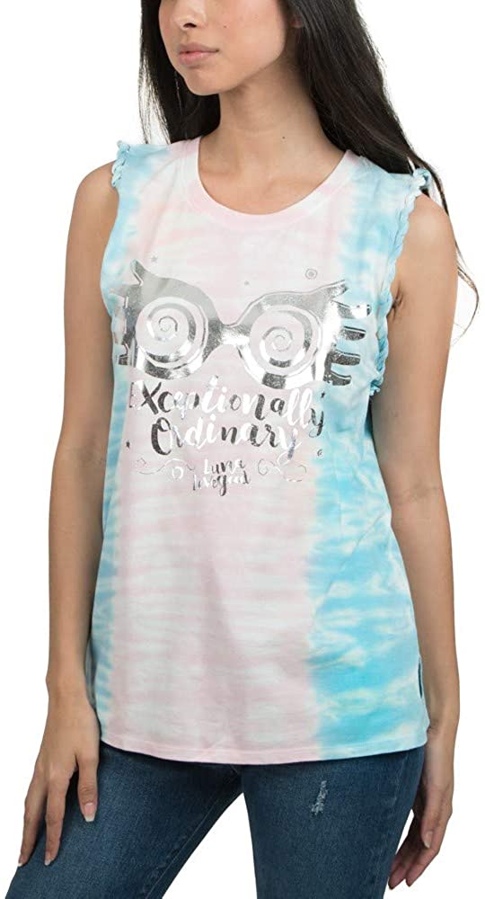 Harry Potter Luna Lovegood Juniors' Tie-Dye Braided Sleeve Tank Top