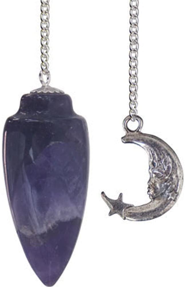 Kheops International - Pendulum with Moon Curved Amethyst