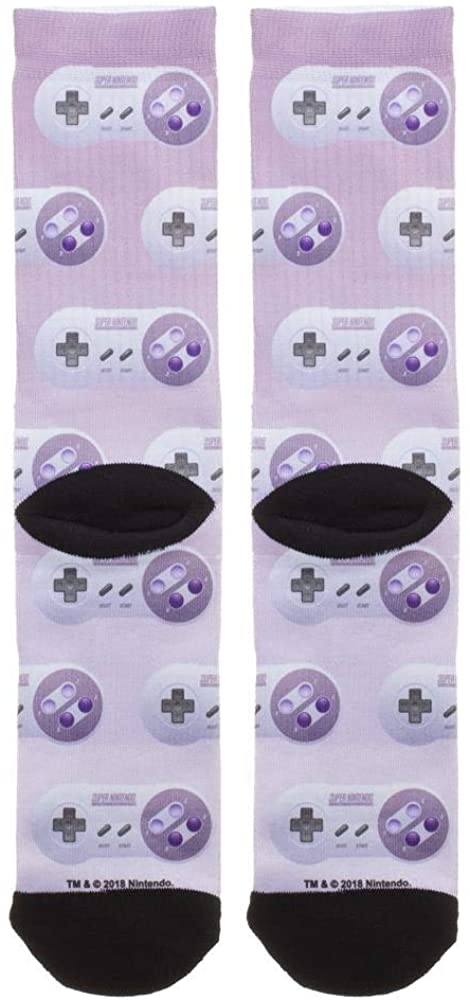 Nintendo SNES Game Controller Crew Socks