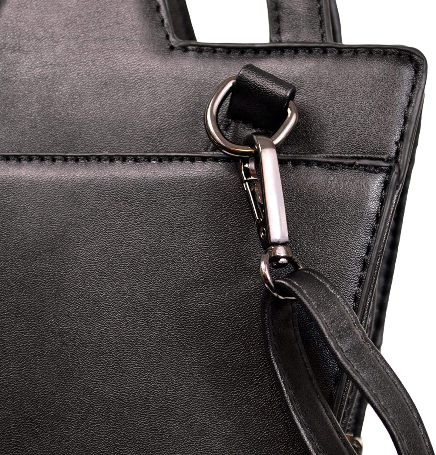 Lost Queen Women's Pentagram Black Karma Bag - Wear as Backpack Shoulder Bag or Handbag