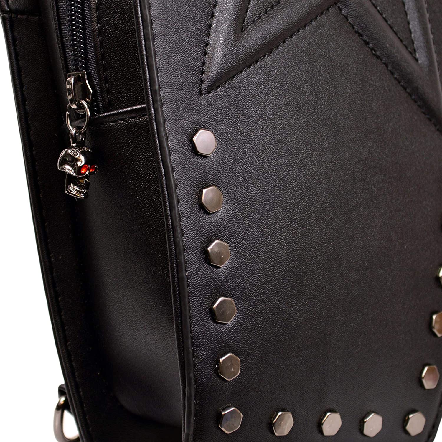 Lost Queen Women's Pentagram Black Karma Bag - Wear as Backpack Shoulder Bag or Handbag