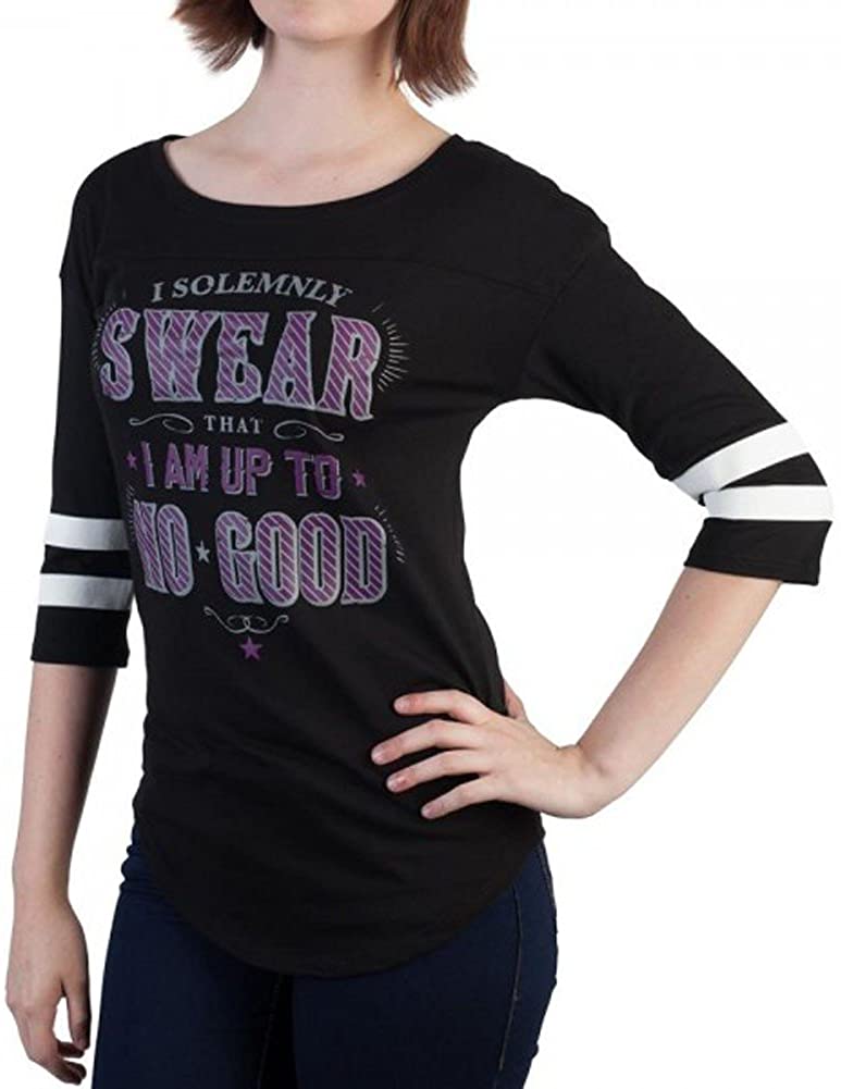 Harry Potter I Solemnly Swear Juniors Yoke Raglan T-Shirt