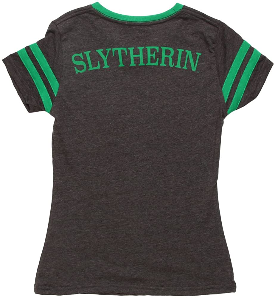 Harry Potter Slytherin Varsity Junior Tee - Charcoal (Medium)