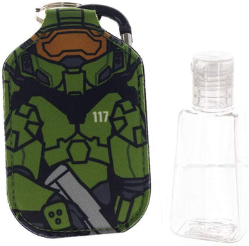 Halo Master Chief UNSC Keychain with Hand Sanitizer Bottle Holder
