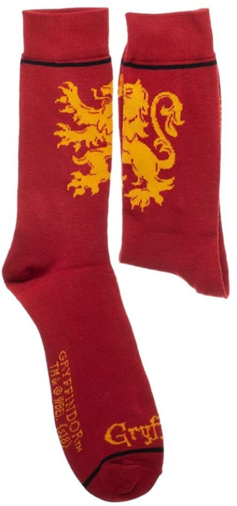 Harry Potter Gryffindor Men's Crew Socks Size 6-12