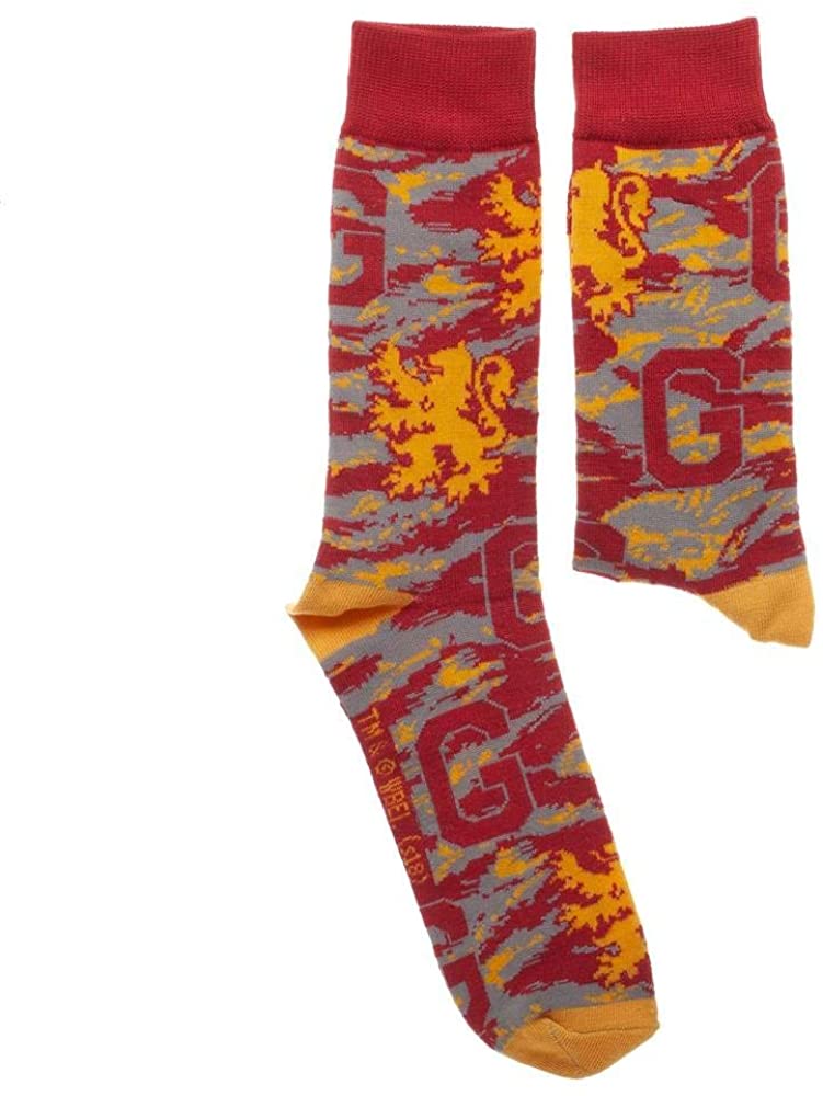 Harry Potter Gryffindor 2 Pack Men's Crew Socks 6-12
