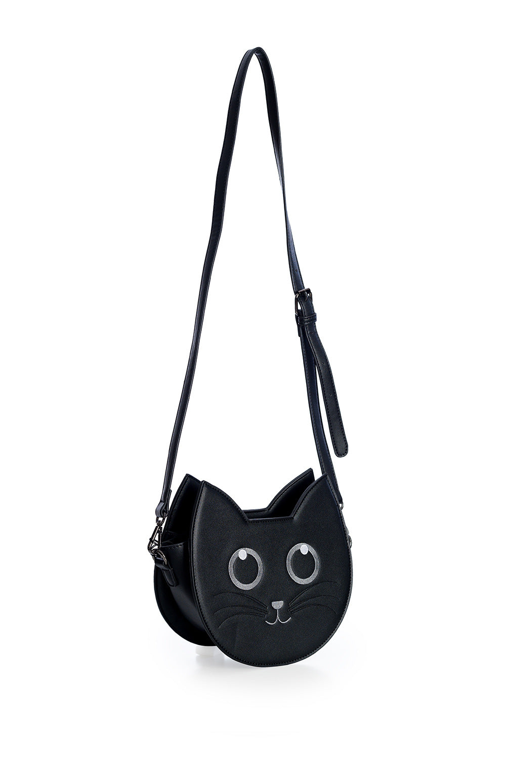 Lost Queen Women's Wendigo Shoulder Bag Cute Black Cat Bat Crossbody Purse