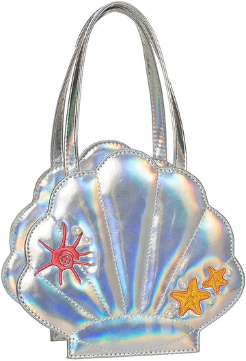 Lost Queen Women's Ariel Iridescent Shell Pearl Handbag Ladies Crossbody Purse