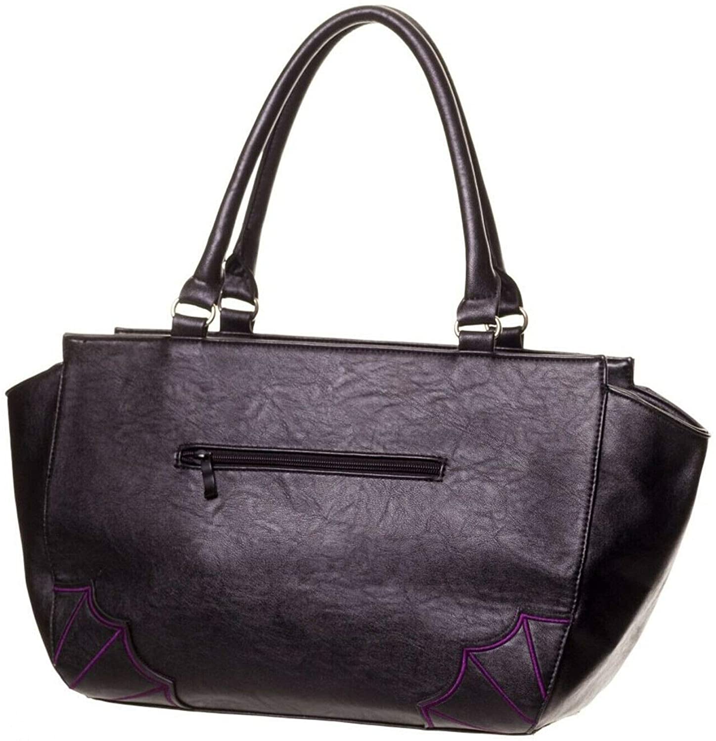 Lost Queen Women's Bats Handbag Dark Gothic Purse Alternative Shoulder Bag