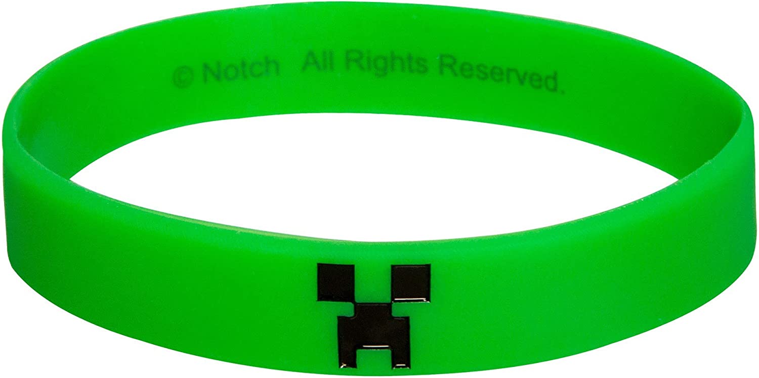 JINX Minecraft Creeper Bracelet, Large, Green
