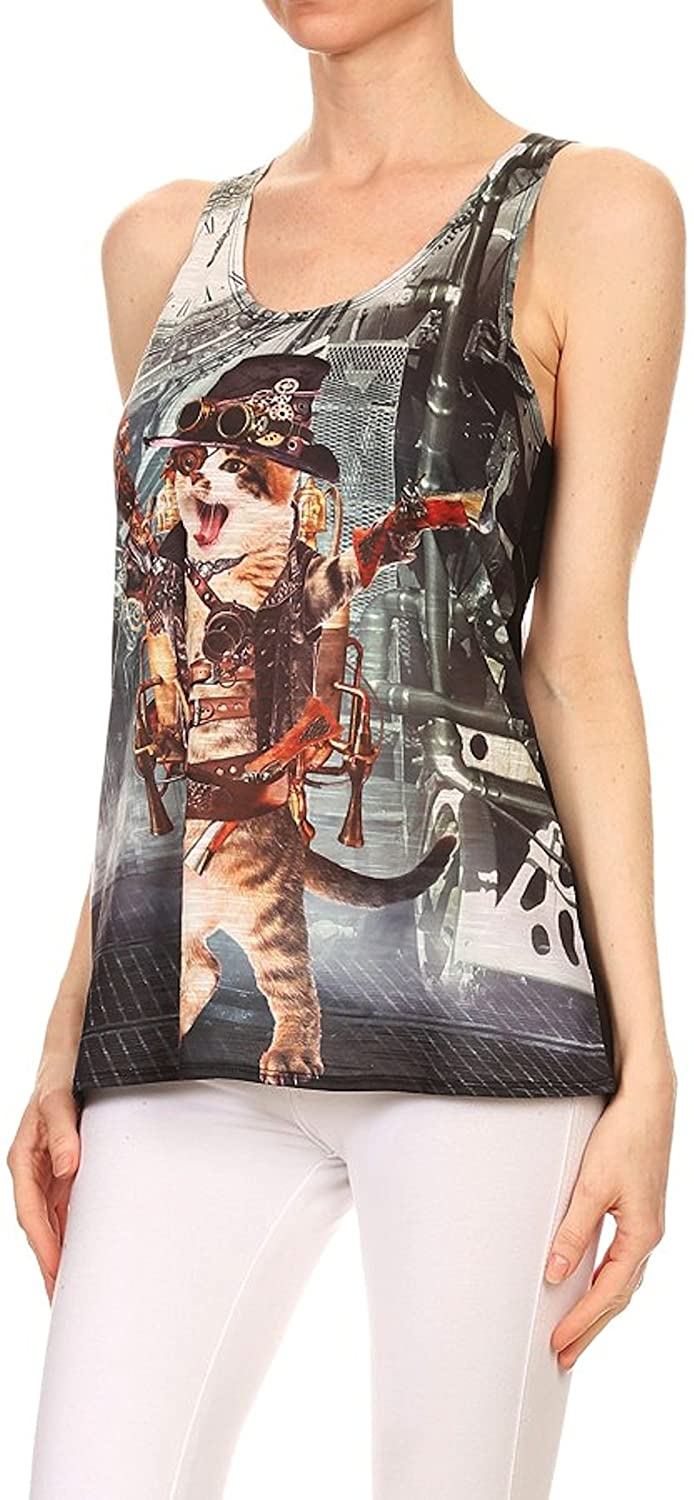 Bear Dance Women's Tank Top|Steampunk Cat