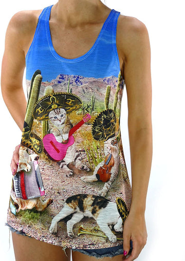 Women's Funny Cat Tank Top