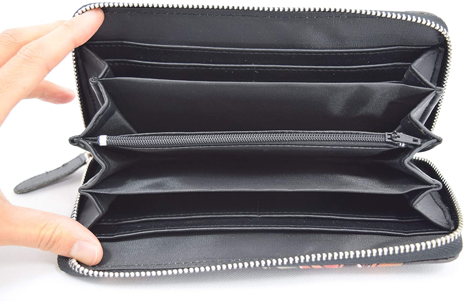 Liquorbrand Blue Los Muertos Sugar Skull zip around clutch Wallet