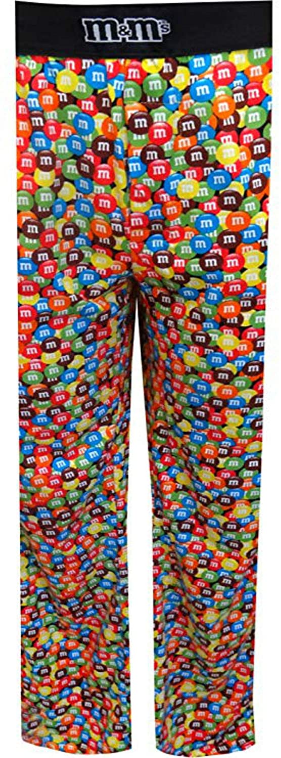 M&Ms Chocolate All-Over-Print Men's Elastic Waist Cotton Lounge Sleep Pants (2XL)