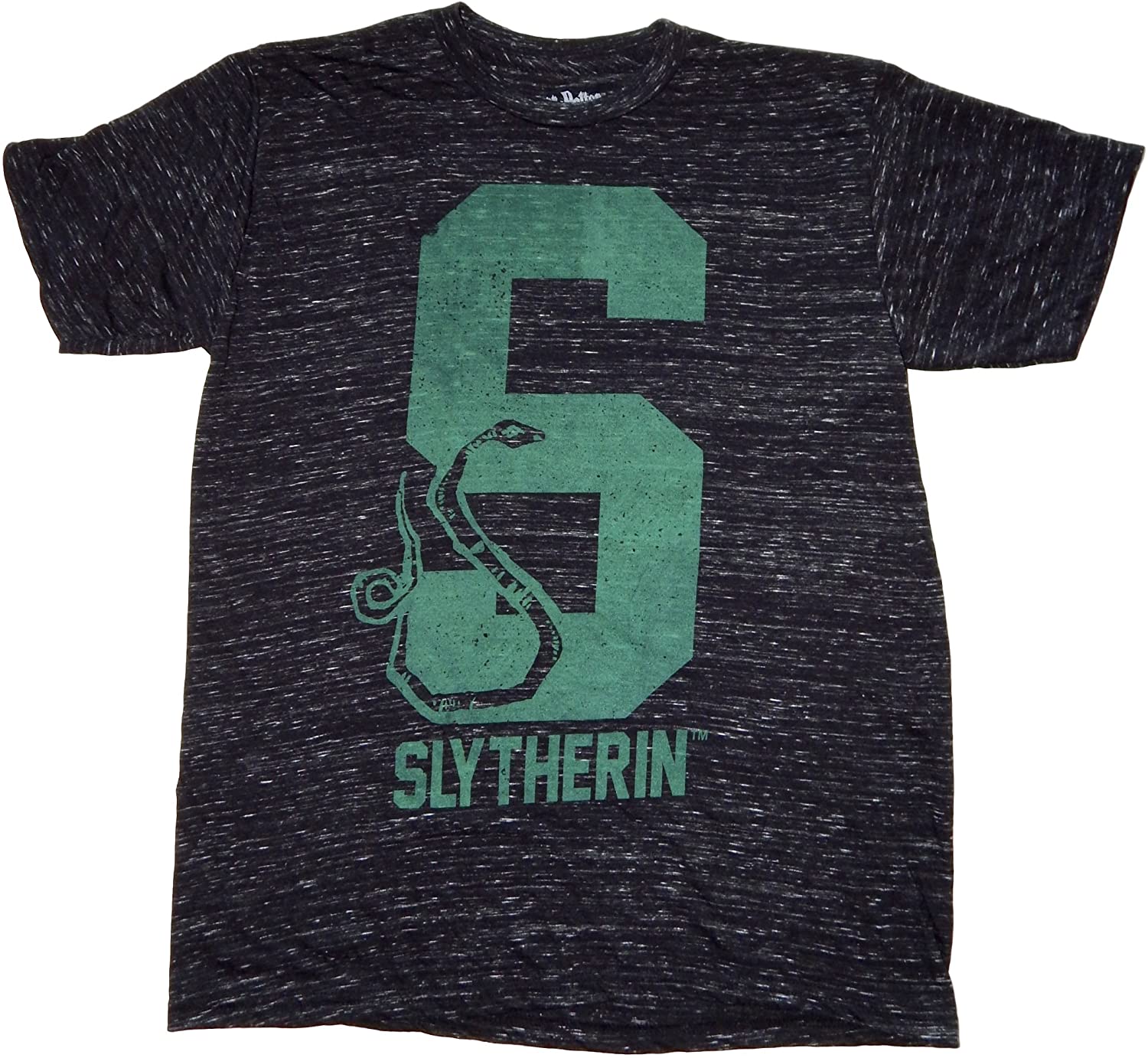 Bioworld Harry Potter Slytherin Mens Black Space Dye T-Shirt XL