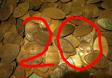 ELONGATED PENNY MIXED GRAB BAG OF 20 PRESSED COINS