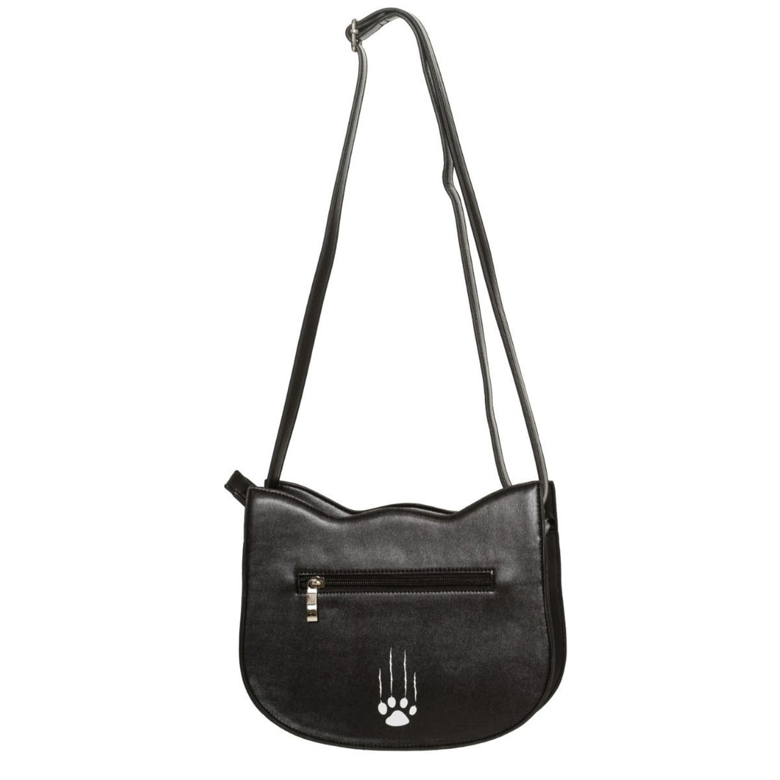 Lost Queen Women's Black Cat Triple Moon Pentacle Jinx Shoulder Bag