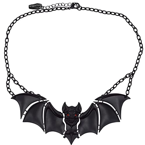 Kreepsville 666 Creature Of The Night Bat Black Horror Pendant Necklace