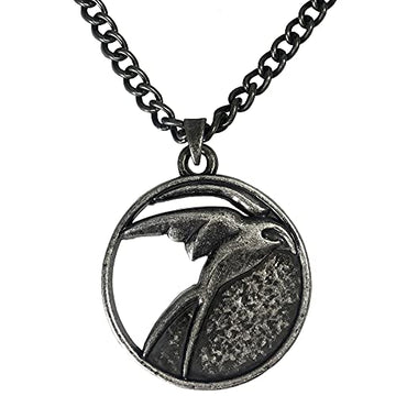 JINX Netflix's The Witcher Ciri Swallow Medallion Necklace + Wooden Collector Box