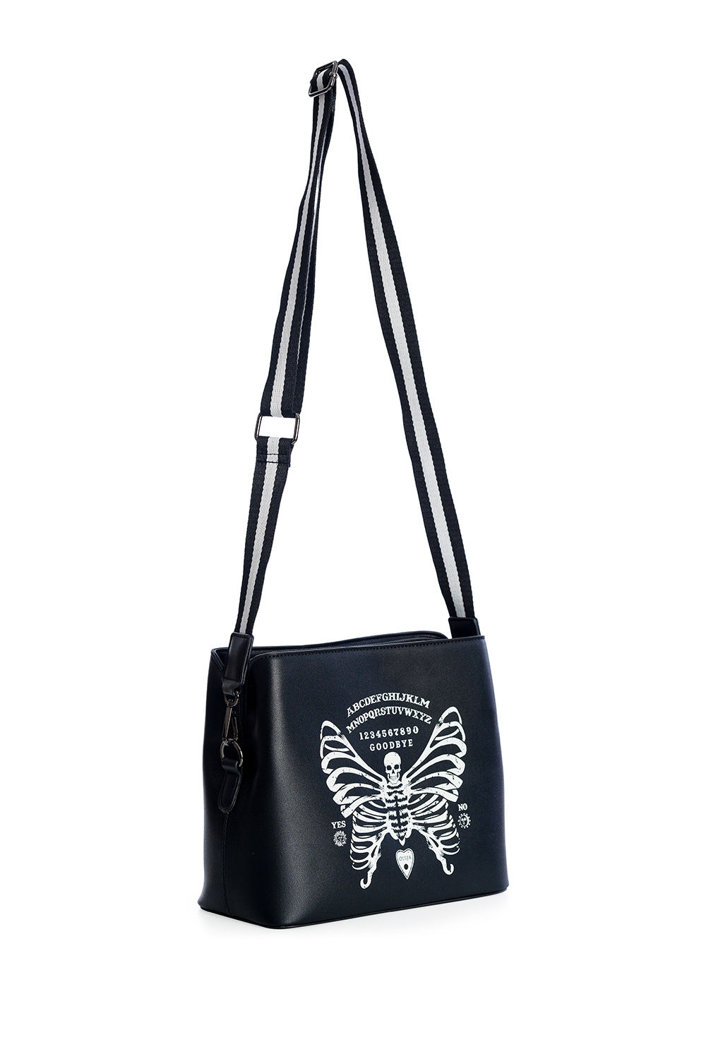 Lost Queen Women's Gothic Skeleton Butterfly Shoulder Bag Ouija Spirit Board Clutch Purse