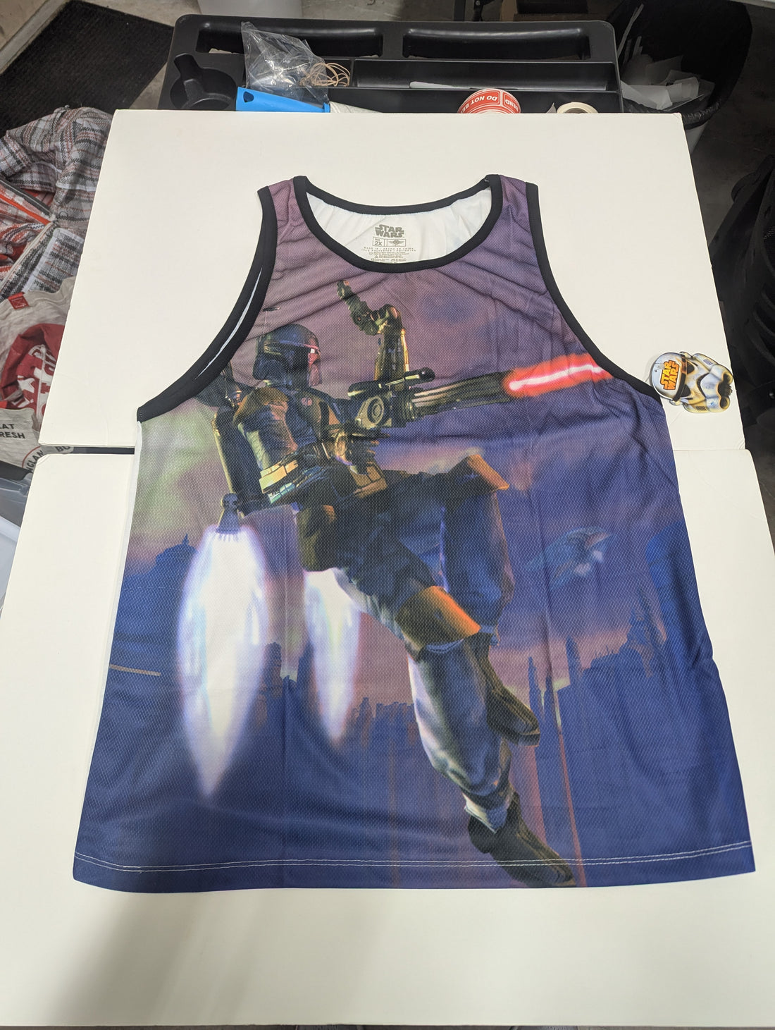 Star Wars Boba Fett Men's Sublimated Tank Top, Slim Fit XX-Large