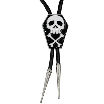 kreepsville 666 Gothic Skull & Crossbones Coffin Bolo Western Tie