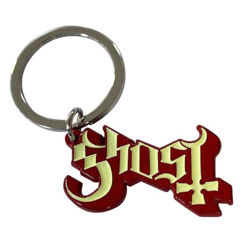 Ghost B.C. Red Shadow Logo Metal Keychain Official Band Keyring