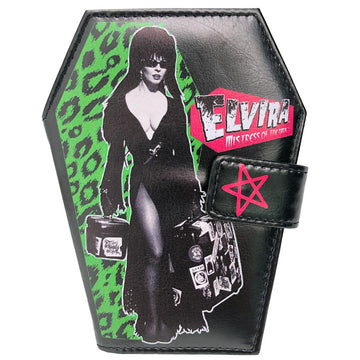 Elvira with Luggage Coffin Wallet Official Mistress of the Dark Movie