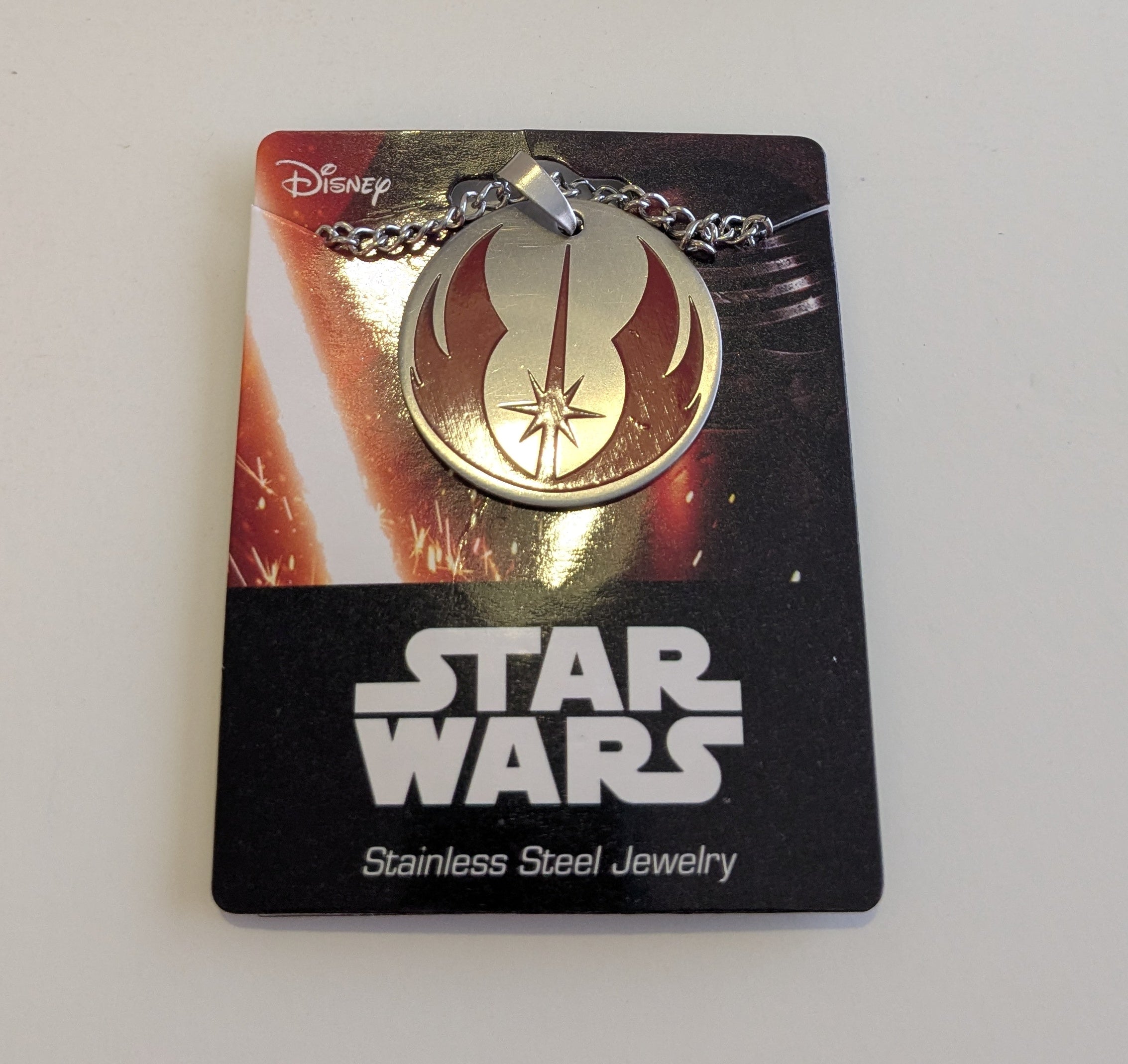 Star Wars Jedi Order Red Symbol Round Pendant Necklace