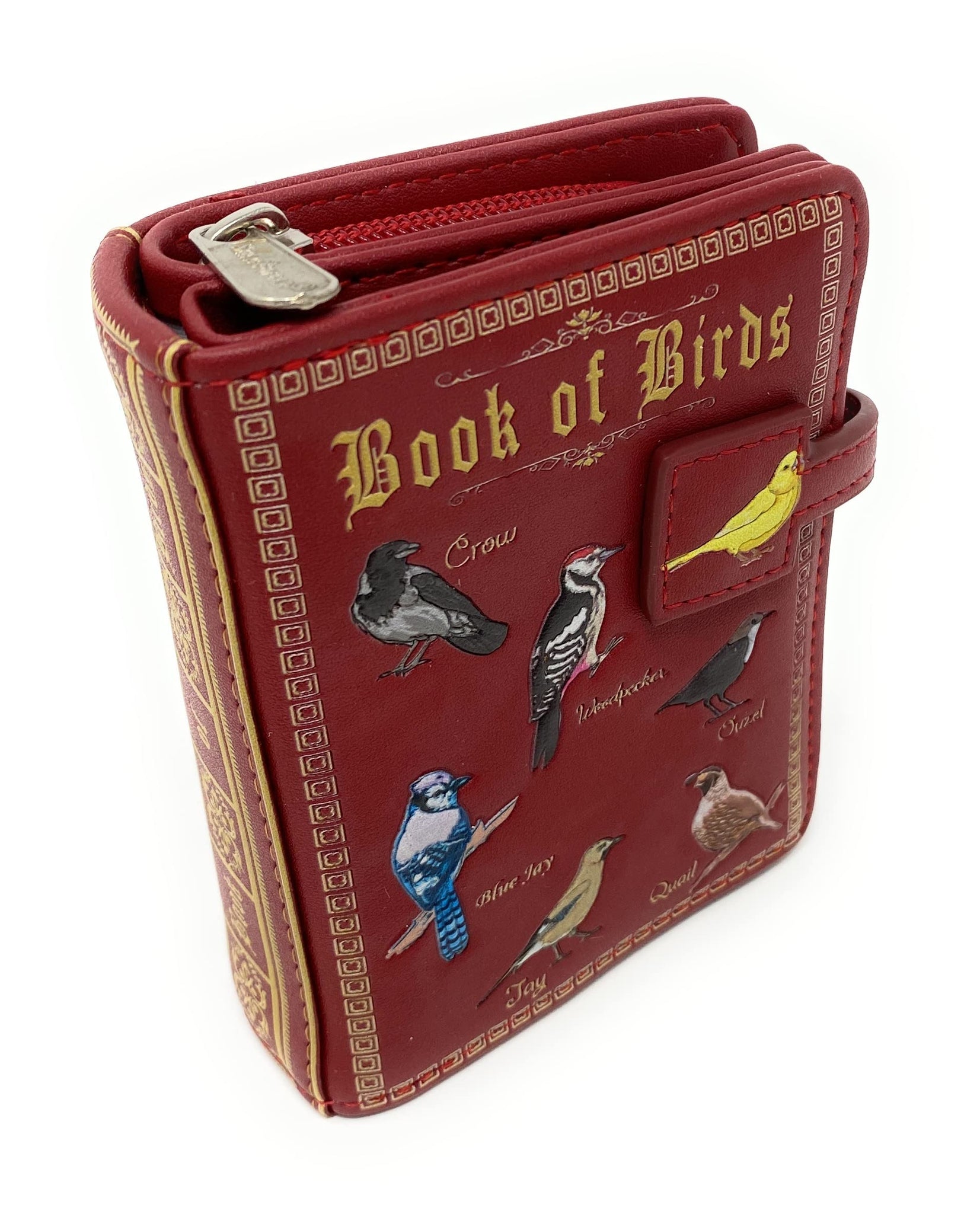 Shag Wear Book of Birds Wallet for Women 4.5" Red