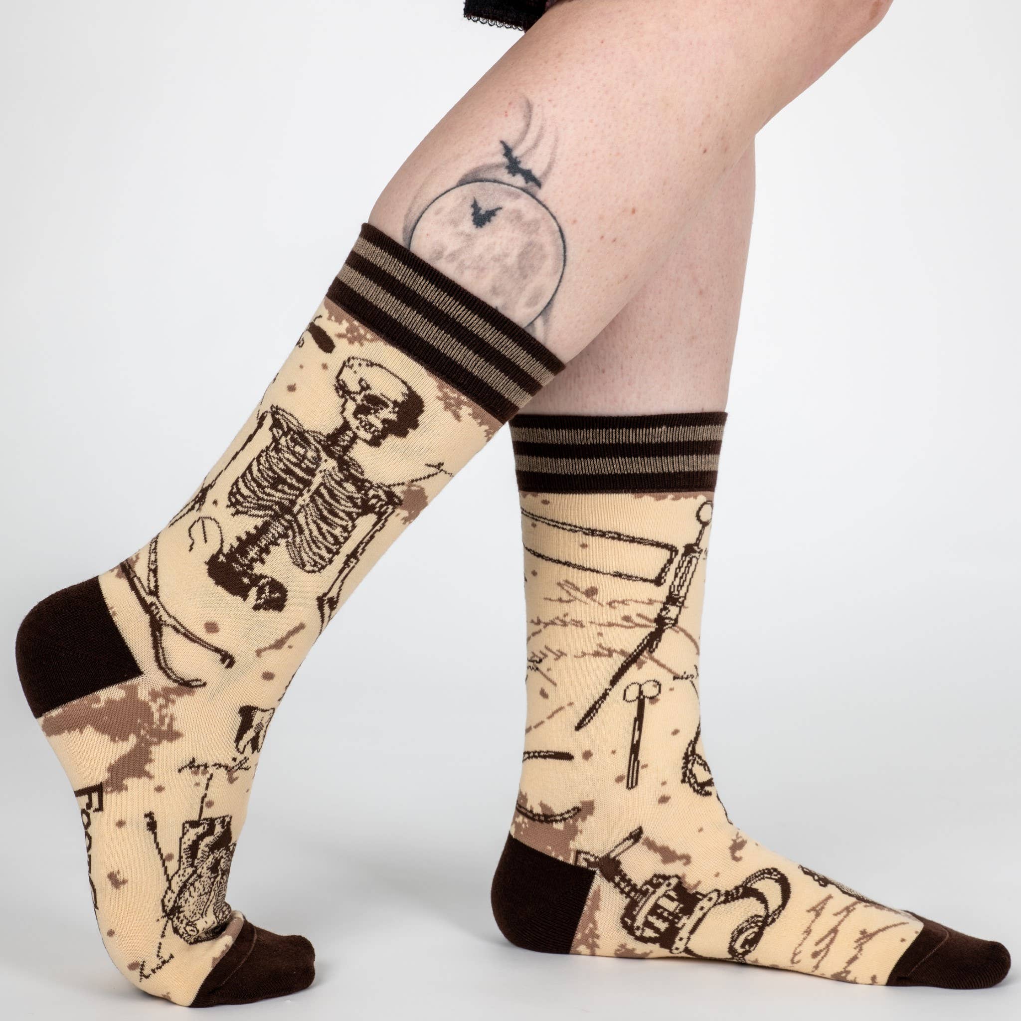 Antique Medical Crew Socks Anatomy Apparel