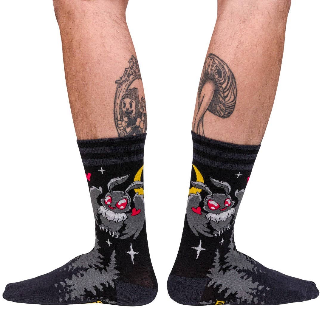 Cute Mothman Crew Socks Kawaii Goth