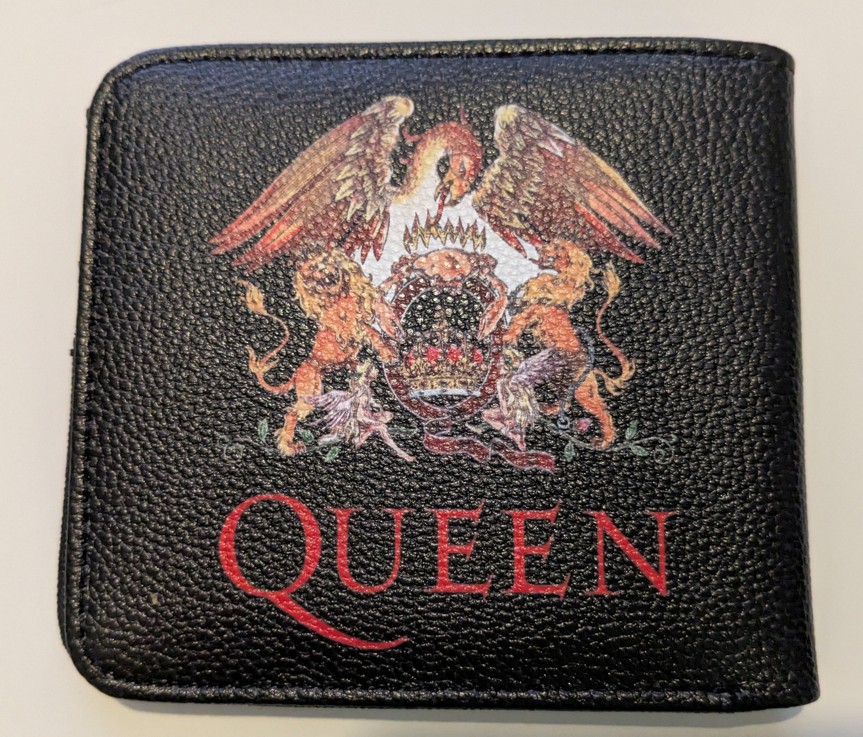 Queen Bi-Fold Wallet - Official Rock Band Merch with Crest Logo