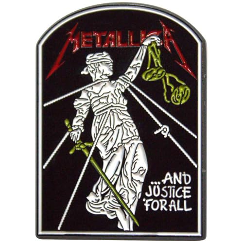 Metallica And Justice For All Tombstone Pin Badge Official Band Gear
