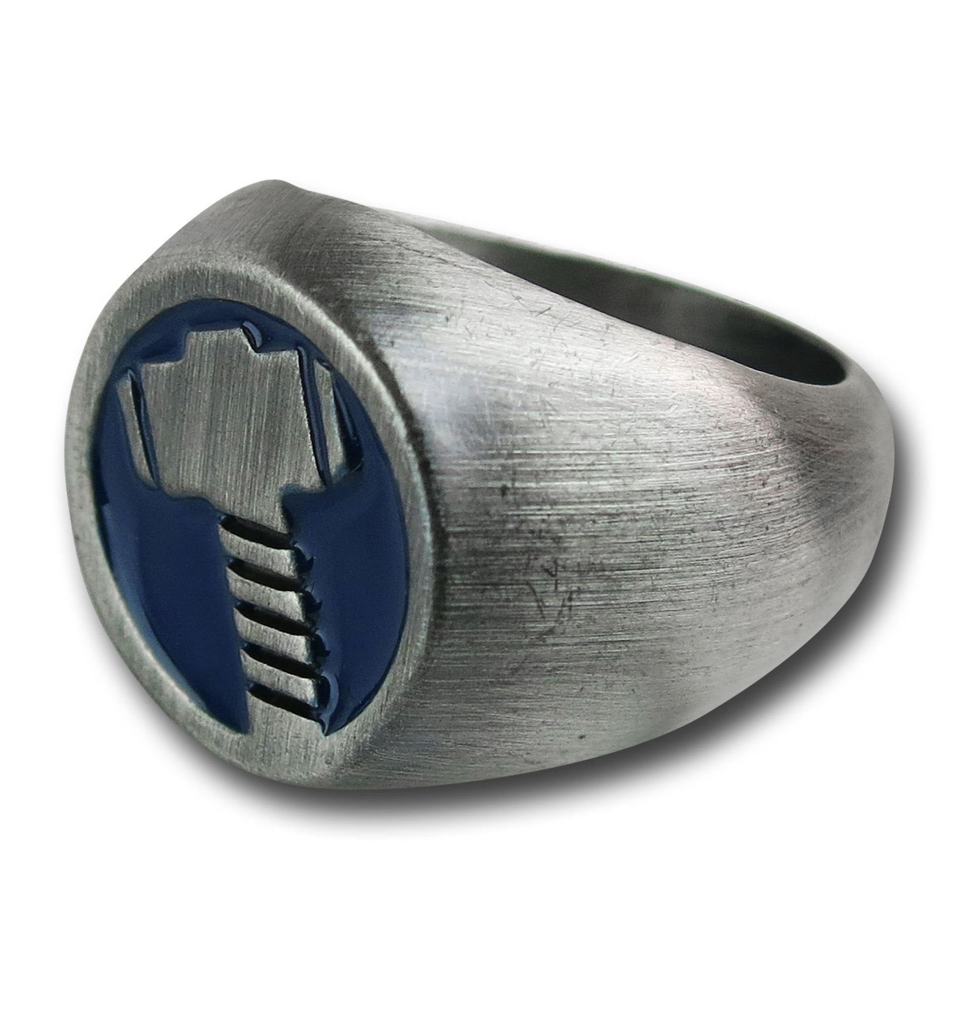 Marvel Thor Hammer Brushed Nickel Ring Size 8 Mjolnir Jewelry for Men