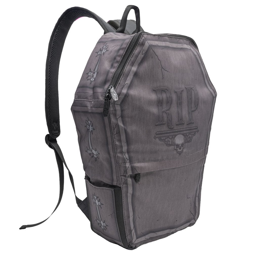 Tombstone Coffin RIP Gothic Zippered Backpack by Kreepsville 666