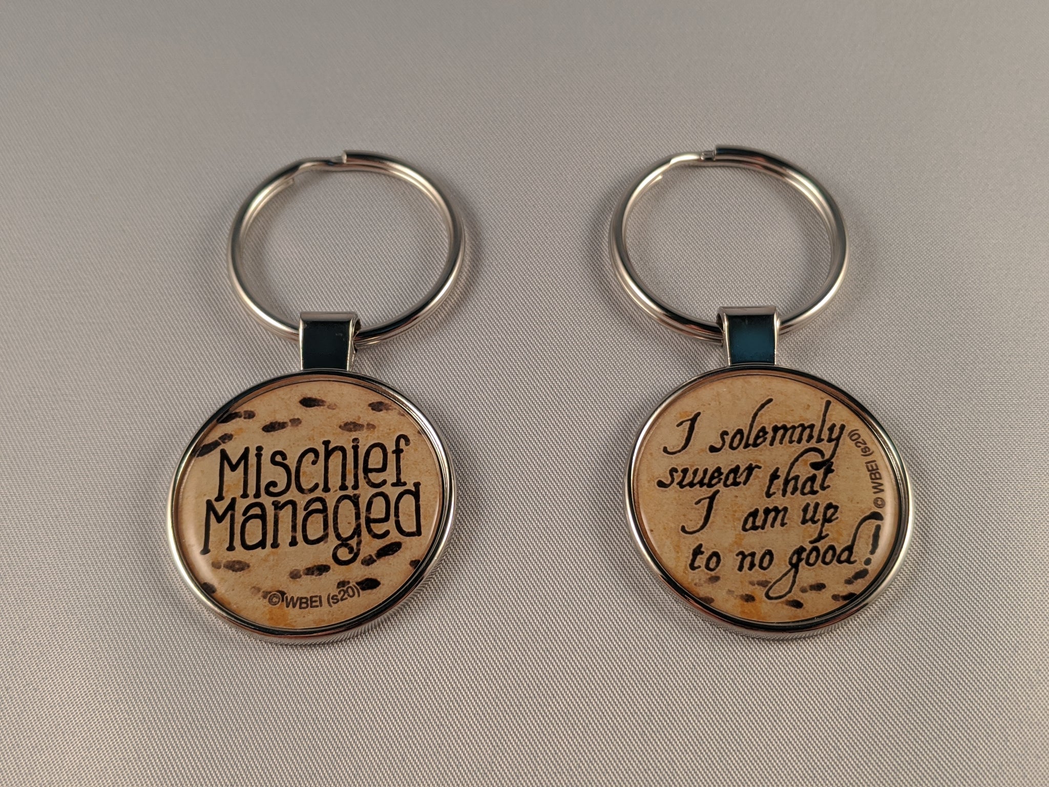 Harry Potter Solemnly Swear Mischief Managed Keychain 2pk