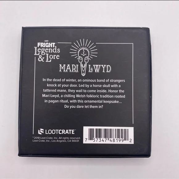 Mari Lwyd Horse Skull: Dual-Use Ornament & Bookmark from Loot Fright Legends