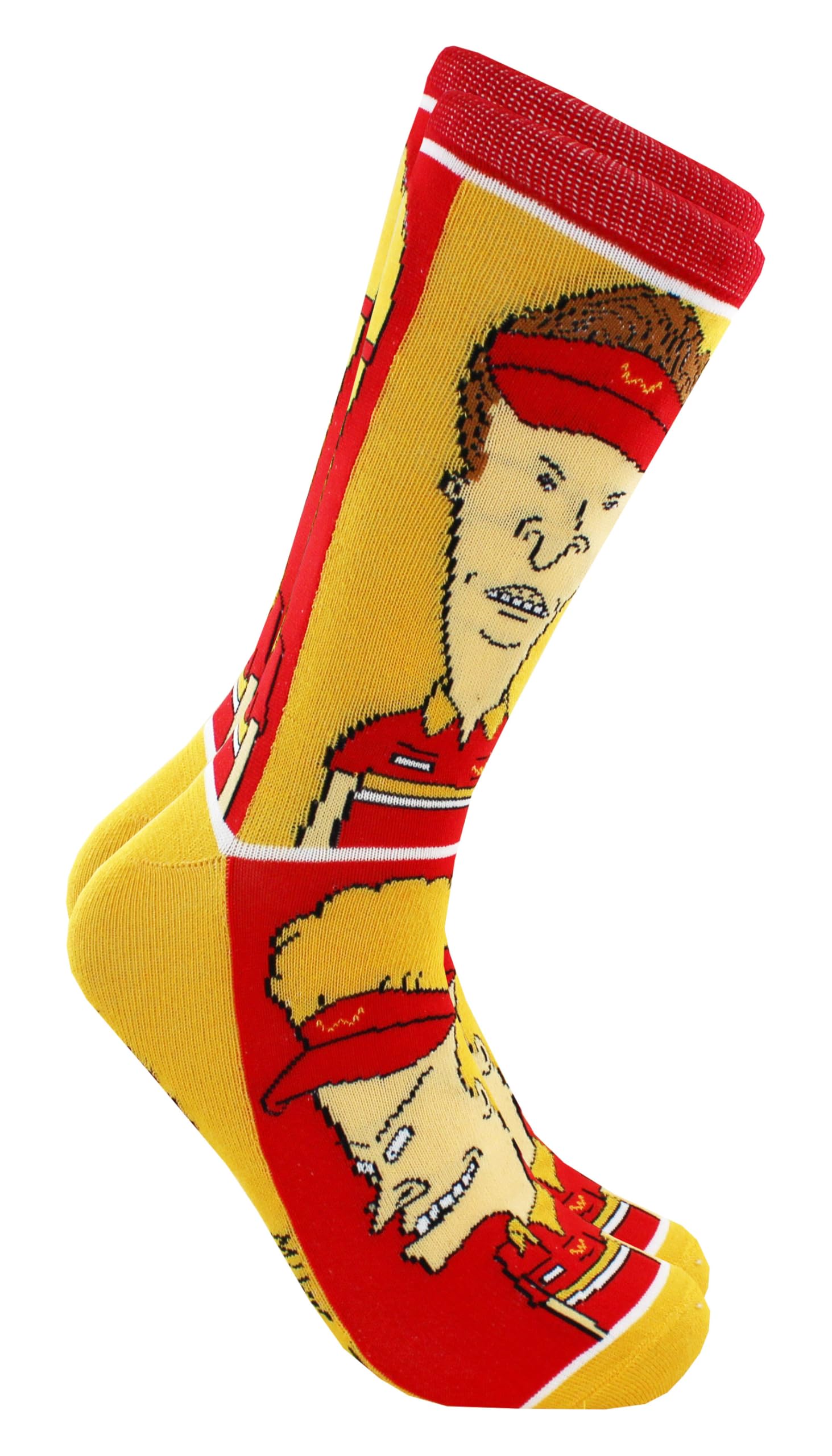 Hyp Beavis and Butt-Head Adult Casual Crew Socks, 6-Pack, Size 6-12