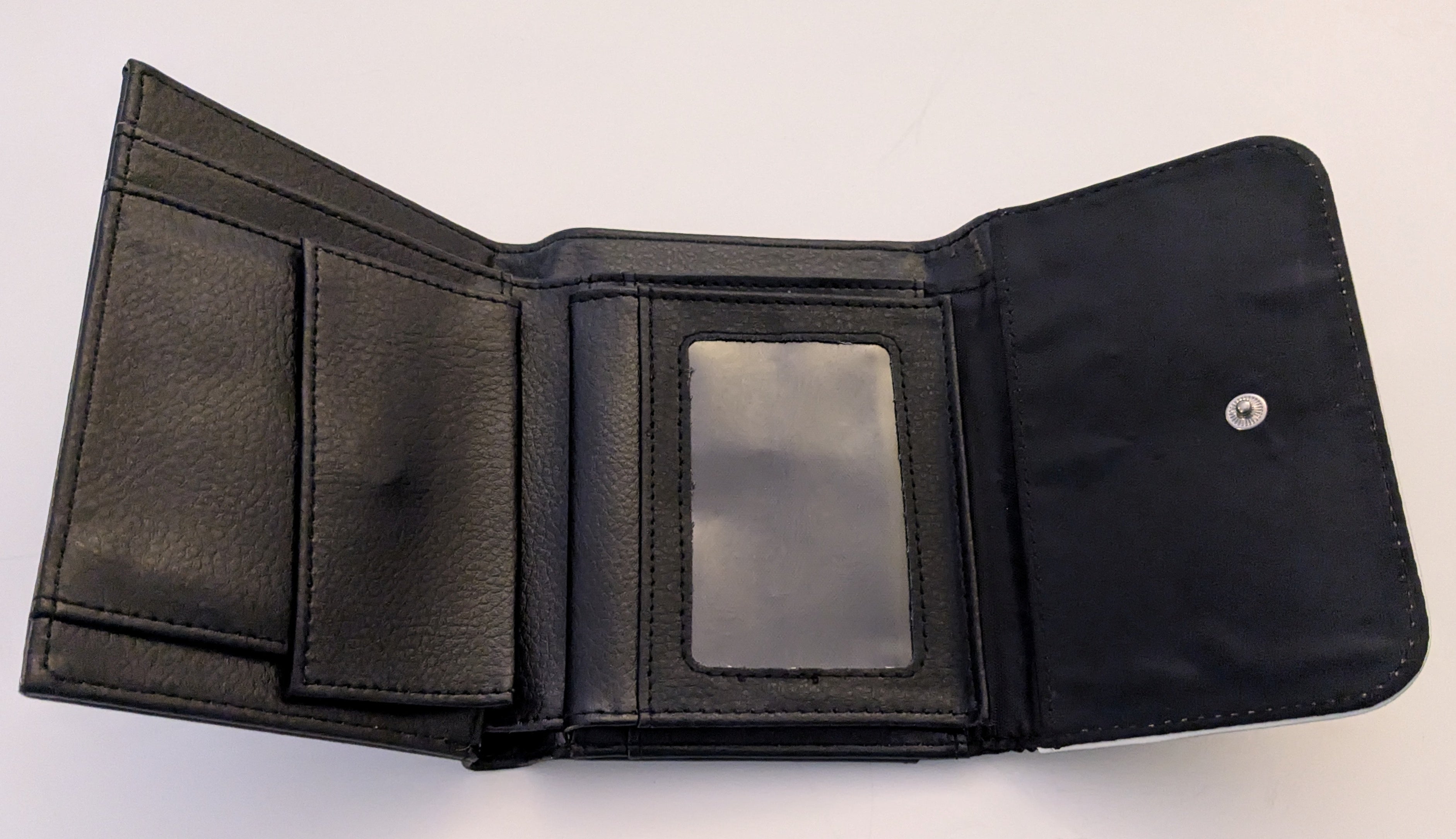 Baphomet Tri-Fold Wallet Black Faux Leather Satanic Tarot TriFold
