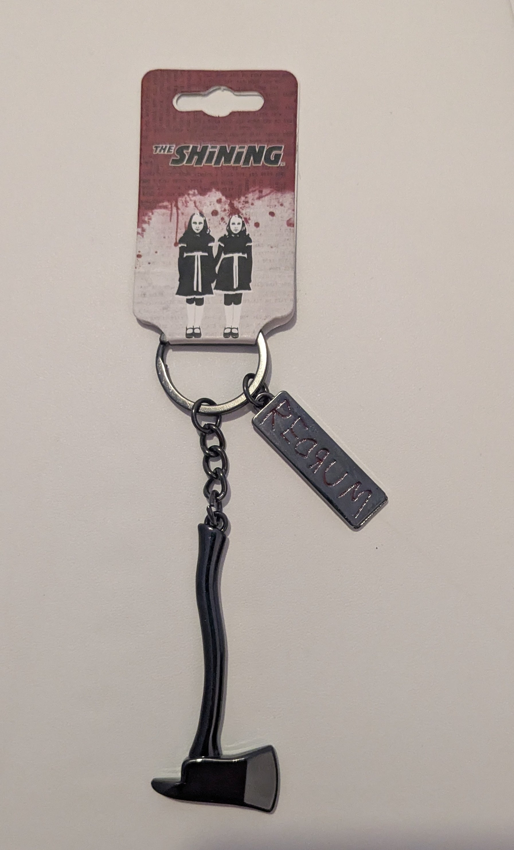 The Shining Axe Keychain Keyring with Redrum charm