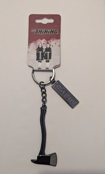 The Shining Axe Keychain Keyring with Redrum charm