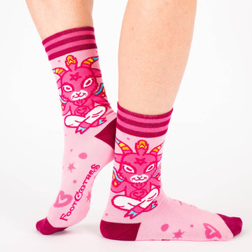 Cute Baphomet Socks Pastel Goth Kawaii