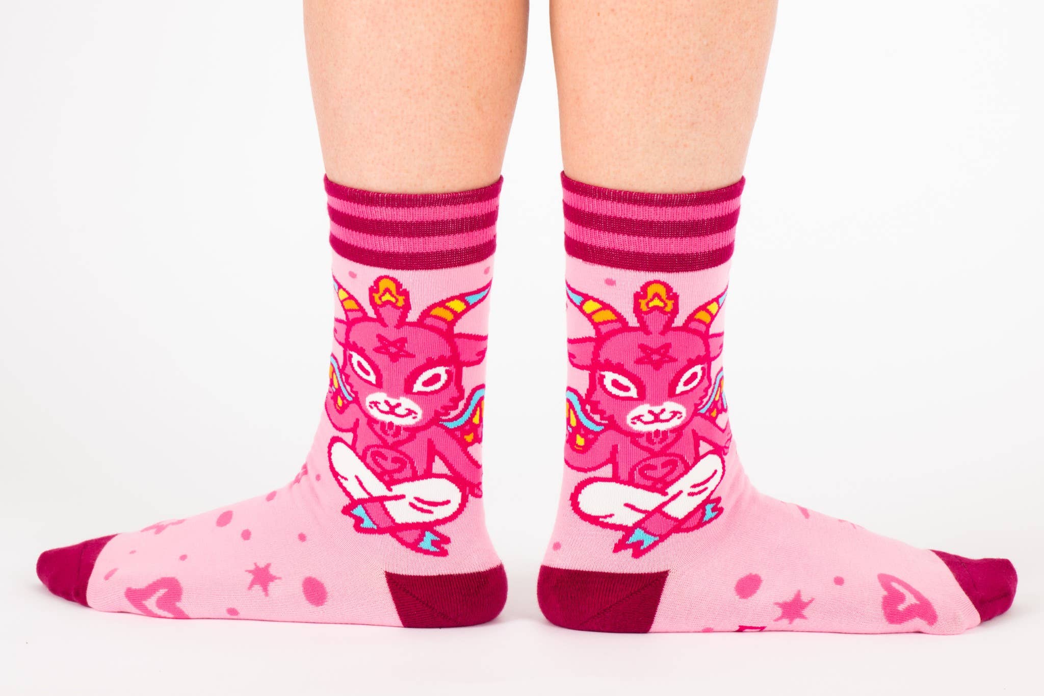Cute Baphomet Socks Pastel Goth Kawaii