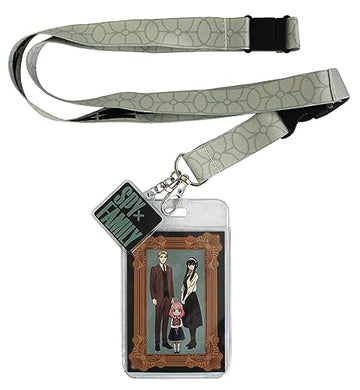 Spy x Family Breakaway Lanyard ID Badge Holder & Charm Anime Family Portrait