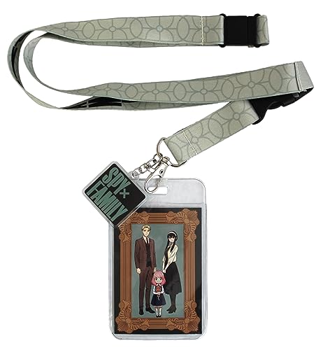 Spy x Family Breakaway Lanyard ID Badge Holder & Charm Anime Family Portrait