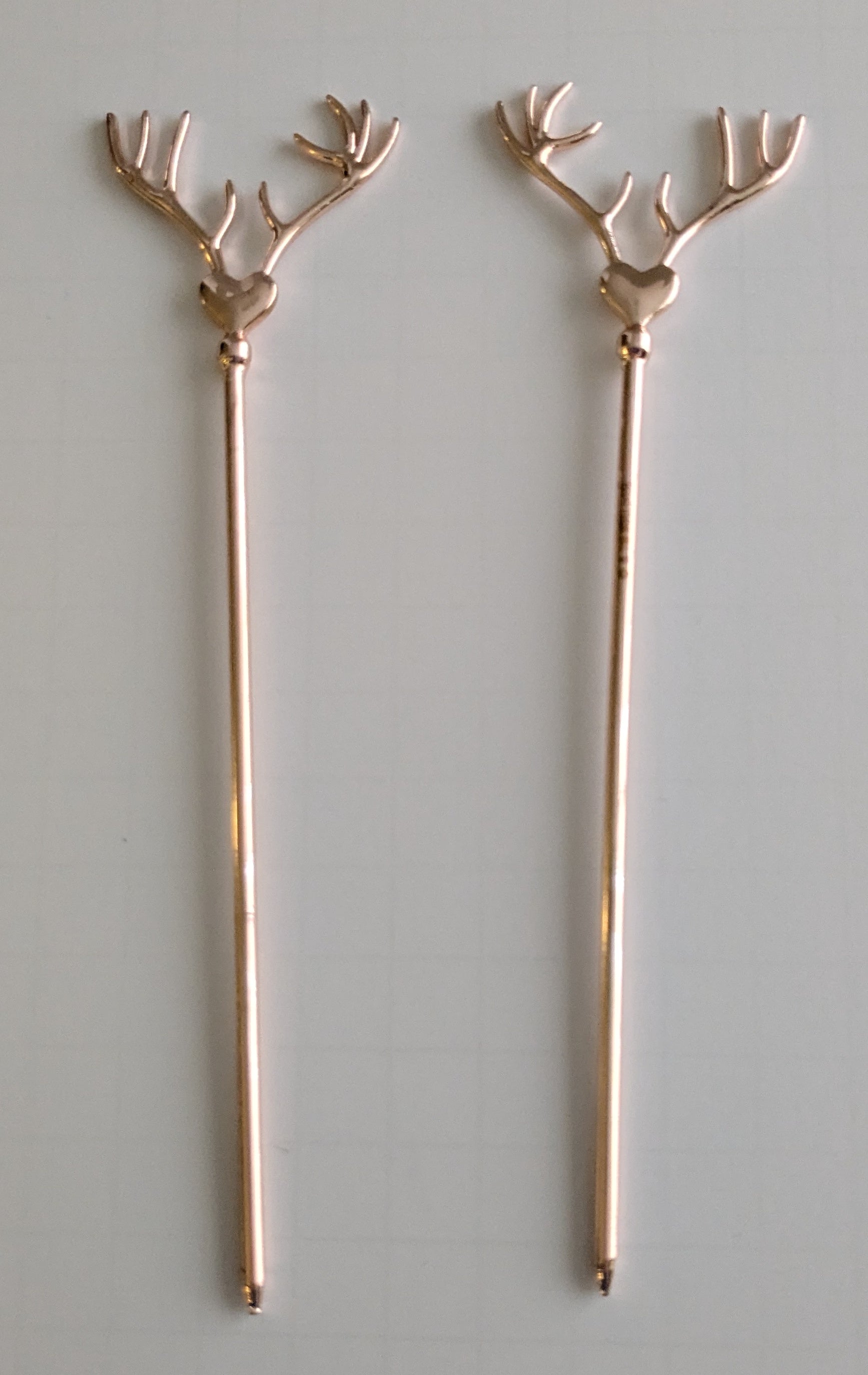 Harry Potter Patronus Stag Antler Hair Sticks Set of 2 Rose Gold