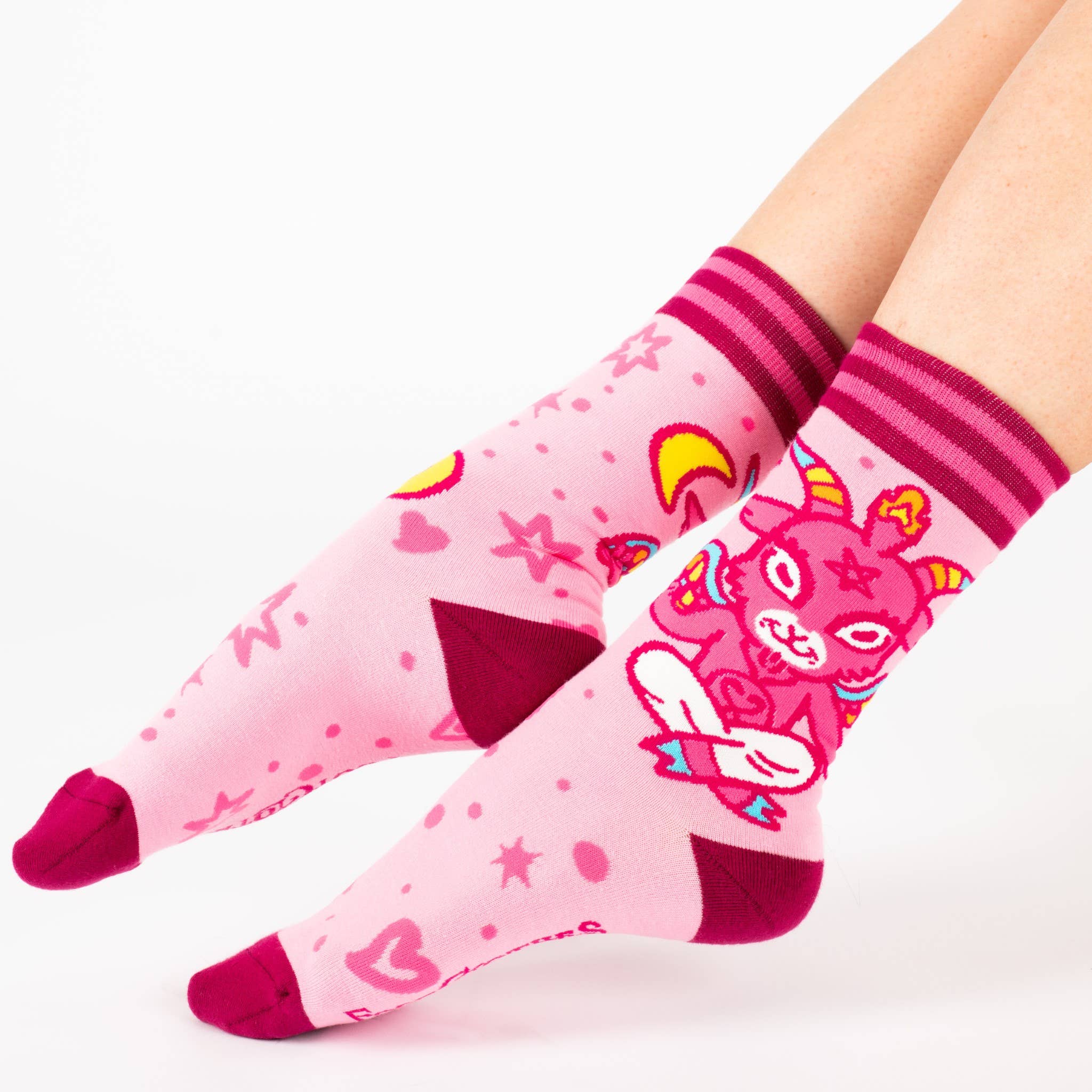 Cute Baphomet Socks Pastel Goth Kawaii