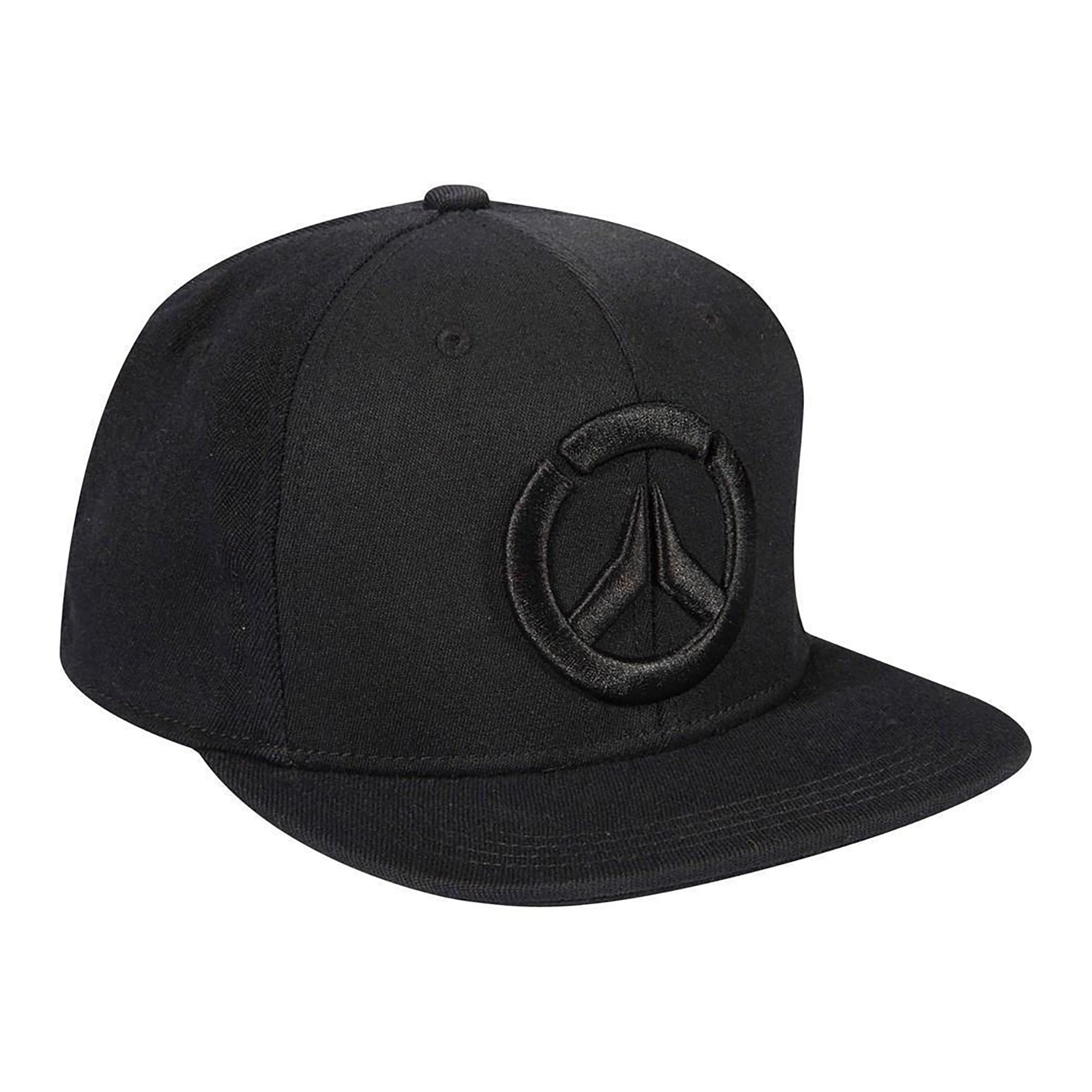 JINX Overwatch Blackout Snapback Baseball Hat All Black Adult Adjustable Sizing