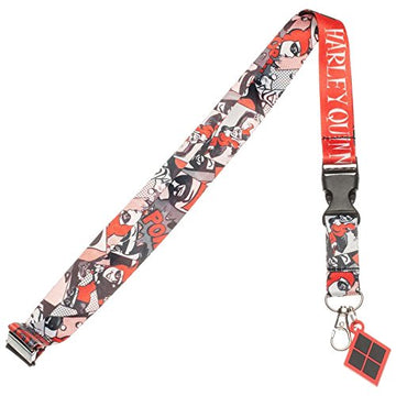 DC Comics Harley Quinn Comic Print Lanyard
